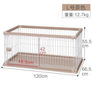 犬 フェンス ペットサークル 木製 折りたたみ 連結 格子 大型 屋外 犬用 間仕切り 脱走防止 階段 タイプ6