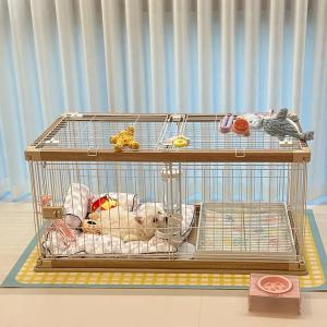 犬 フェンス ペットサークル 木製 折りたたみ...の詳細画像1