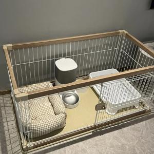 犬 フェンス ペットサークル 木製 折りたたみ...の詳細画像2