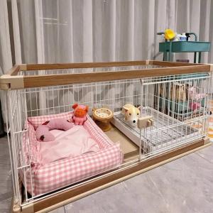 犬 フェンス ペットサークル 木製 折りたたみ...の詳細画像3