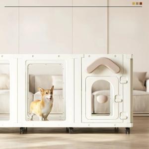 犬 サークル ペットフェンス プラスチック 折...の詳細画像2