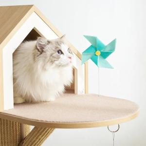 キャットタワー 木製 爪とぎ 猫 据え置き 室...の詳細画像2