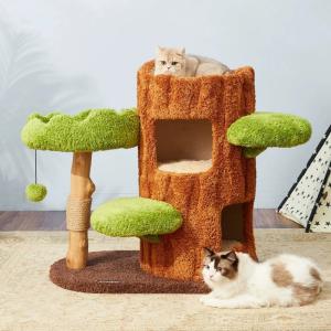 キャットタワー 木製 階段 爪とぎ 猫 据え置...の詳細画像2