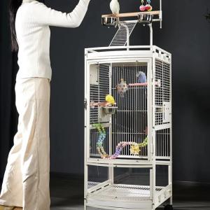 鳥かご ステンレス アクリル キャスター ハン...の詳細画像2