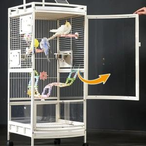 鳥かご ステンレス アクリル キャスター ハン...の詳細画像3
