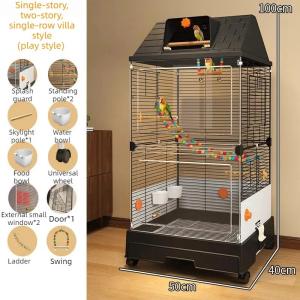 鳥かご ステンレス ハンモック キャスター ヒワ インコ 据え置き バードケージ 室内 大型 プレミアム 大サイズ・プレミアム版2