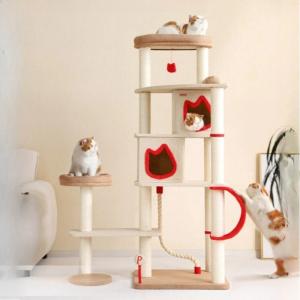 猫 キャットタワー 据え置き 多層 五段以上 ...の詳細画像1