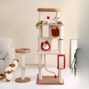猫 キャットタワー 据え置き 多層 五段以上 ...の詳細画像2