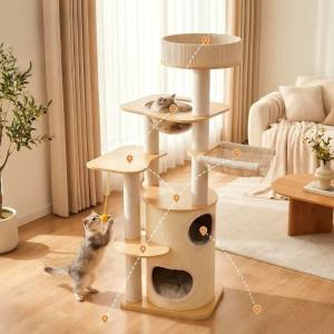 猫 キャットタワー 多層 大型 据え置き 爪と...の詳細画像2