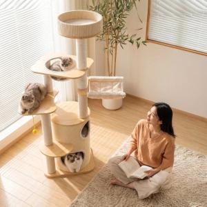 猫 キャットタワー 多層 大型 据え置き 爪と...の詳細画像3
