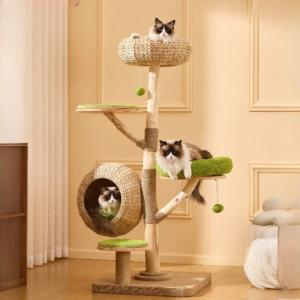 猫 キャットタワー 据え置き 大型 多層 フェル...の商品画像