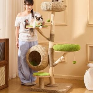 猫 キャットタワー 据え置き 大型 多層 フェ...の詳細画像2