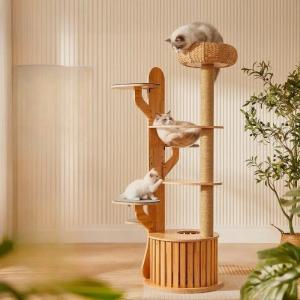 キャットタワー 麻 ジュート 大型 多層 クラ...の詳細画像3