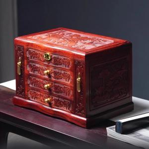 木製ジュエリーボックス 大容量 ラック型 ミラ...の詳細画像1