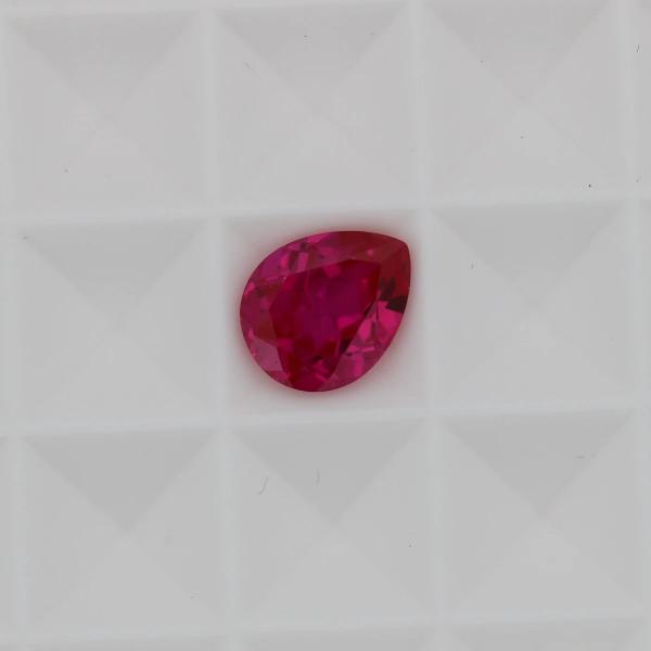 ペアカット - 6A シンセティックサファイア宝石 フレイムメルティング Red Ruby / 5p...