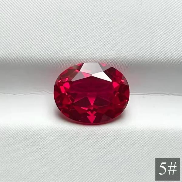 6A シンセティック サファイア ジェムストーン オーバルカット - フレームメルティング 3 # ...