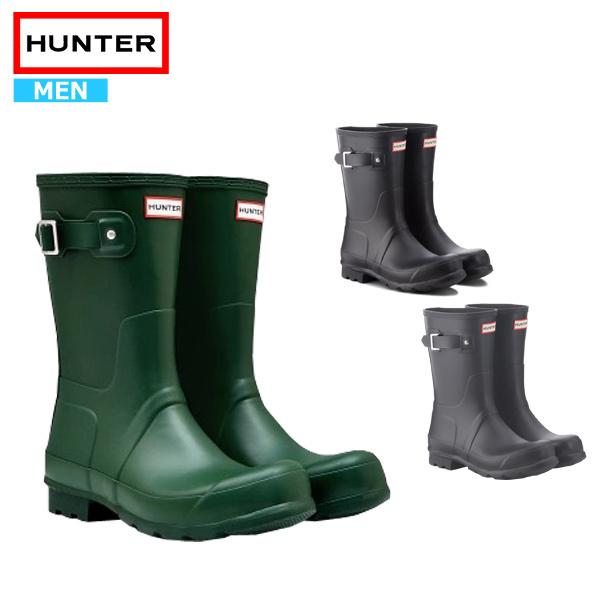 ハンター レインブーツ メンズショート ブーツ 長靴 雨 防水 HUNTER MENS ORIGIN...