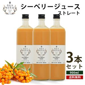 （まとめ買） サジー　シーベリージュース 900ml  100％  （3本） グアマラル