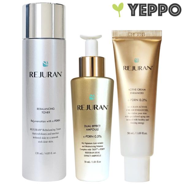 【リジュラン３種セット】ターンオーバー デュアルエフェクト アンプル 30ml、アクティブ クリーム...
