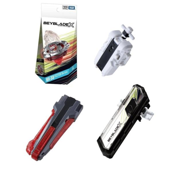 ベイブレードX BX-38 クリムゾンガルーダ + BX-41 ラバーカスタムグリップ ガンメタVe...