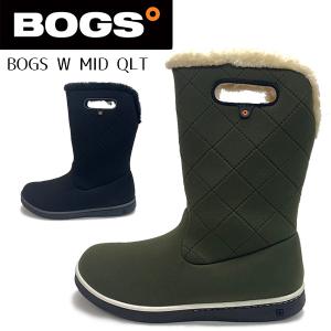 BOGS ボグス レディース ミドル ブーツ スノーシューズ  冬 靴 防水 防滑 防寒 ウィメンズ ミッド ブーツ キルティング  W MID QLT 78716  BOS｜yf-ing