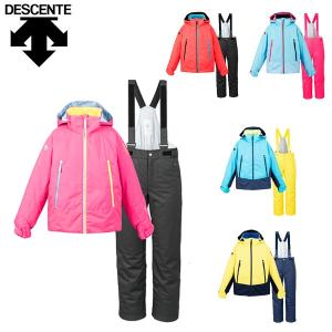 descente/デサント スキーウェア キッズ 110 120 雪遊び 上下セット ジュニア 子供 ガールズ ピンク DJR-731KF  あすつく対応_北海道｜yf-ing