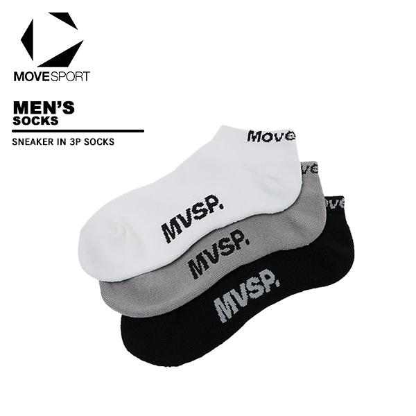 ムーブスポーツ MOVESPORT メンズ スポーツ ソックス 3P ST6SSO03U