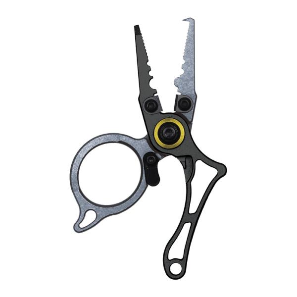 プロックス　PX162RKG フィンガースプリットミニプライヤー リングタイプ ブラック×ガンメタ