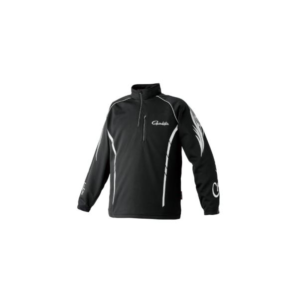 がまかつ　GM3766 2WAYウォームジップシャツ ブラック/シルバー M