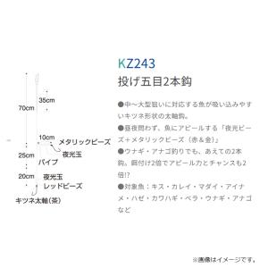 ササメ KZ243 投げ五目2本鈎 14-5の詳細画像1