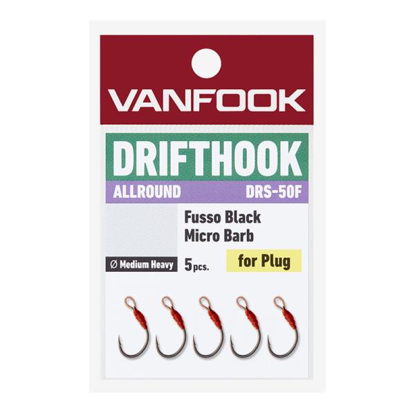 ヴァンフック　DRS-50F ドリフトフック オールラウンド 5入 #10 フッ素ブラック