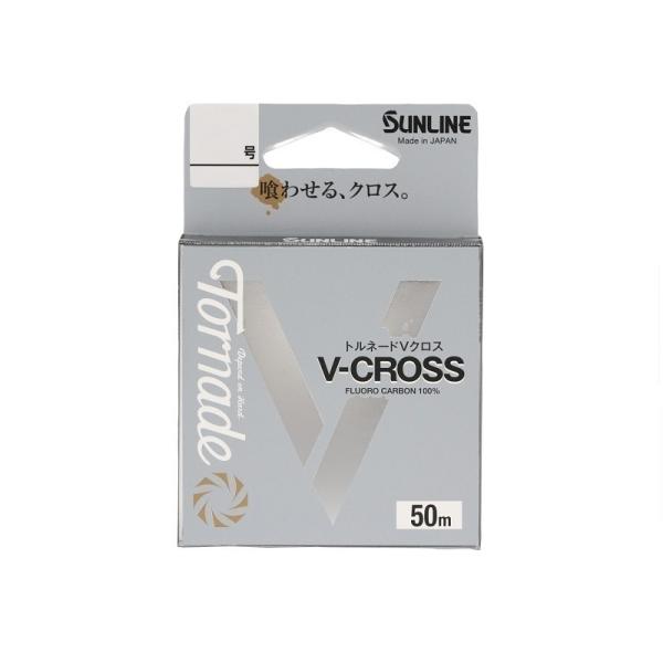 サンライン　1038 トルネード Vクロス 50m #4 ブラウン＆アイスブルー