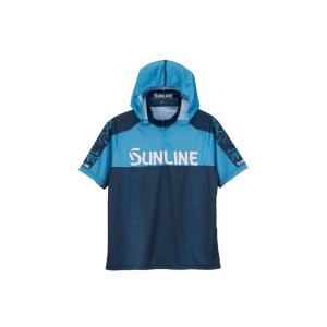 サンライン PRODRY フーディ M サンライン フィッシングウェア PRODRYフーディ(半袖) M ブルー