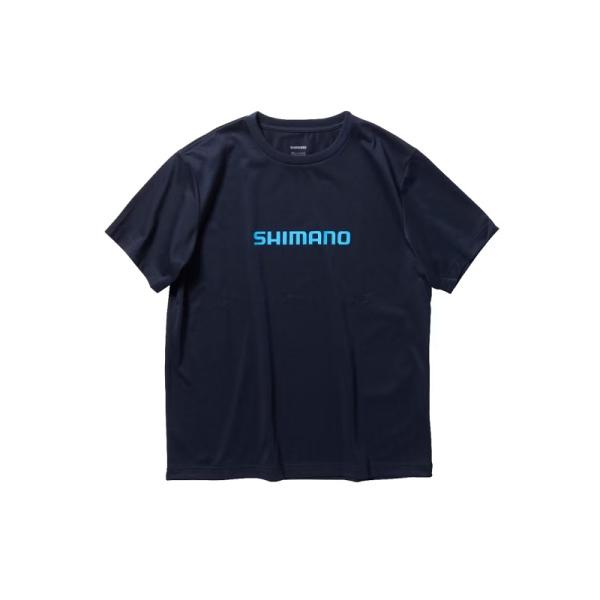 シマノ　SH-021W ドライロゴTシャツ ショートスリーブ L ピュアネイビー