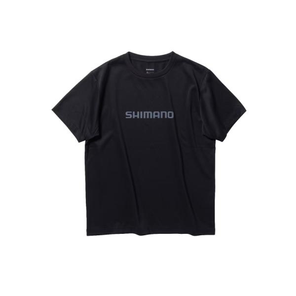 シマノ　SH-021W ドライロゴTシャツ ショートスリーブ L ブラック
