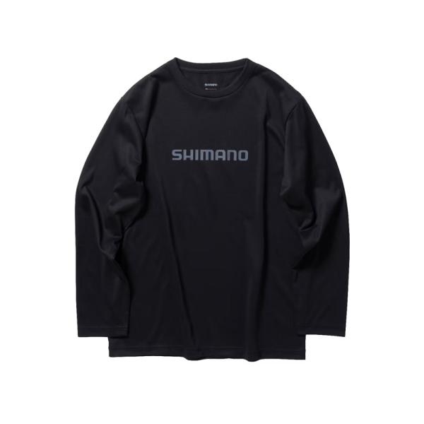 シマノ　SH-022W ドライロゴTシャツ ロングスリーブ M ブラック