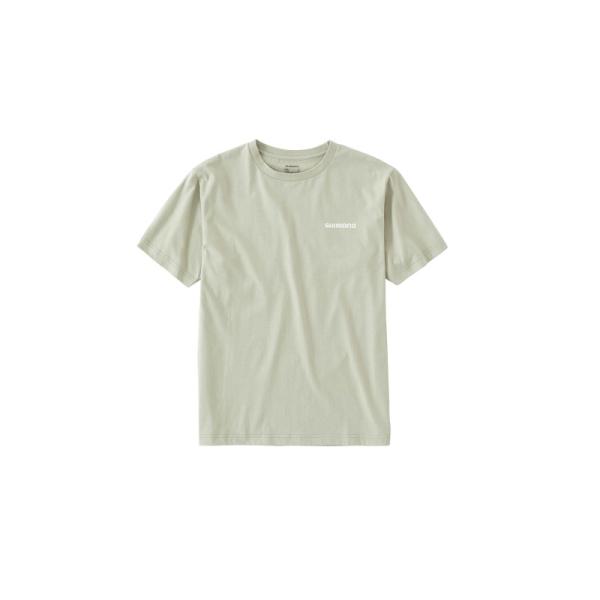 シマノ　SH-004V オーガニックコットン ロゴ Tシャツ WS ベージュ【在庫限り特価】【夏物衣...