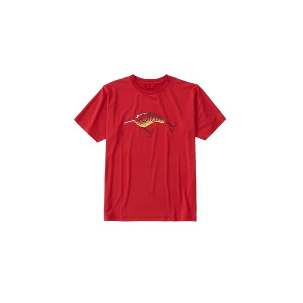 シマノ　SH-005V グラフィック 速乾 Tシャツ S レッド【夏物衣料大処分】
