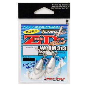 カツイチ　Worm313 ゼロダンロック #3/0-21g TIN