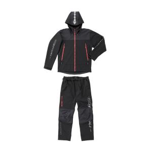 釣武者 3 レイヤー ブラックフェイス Musha スーツ (レインウェア) /(5