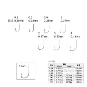 バリバス オカメ針 3号 シルバーの詳細画像1