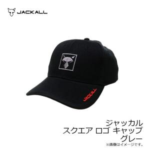 ジャッカル　ジャッカル スクエアロゴキャップ グレー　/釣り帽子