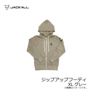 ジャッカル　ジップアップフーディ XL グレー　/ 釣りウエア