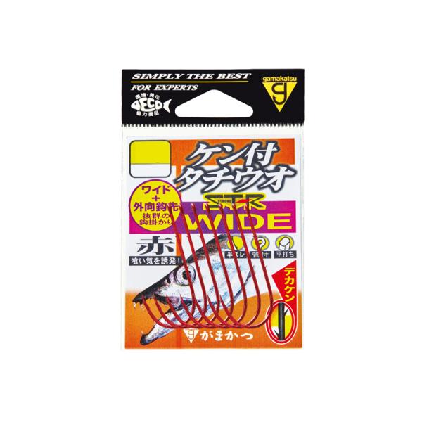 がまかつ　ケン付タチウオ ST-R ワイド 2/0 赤