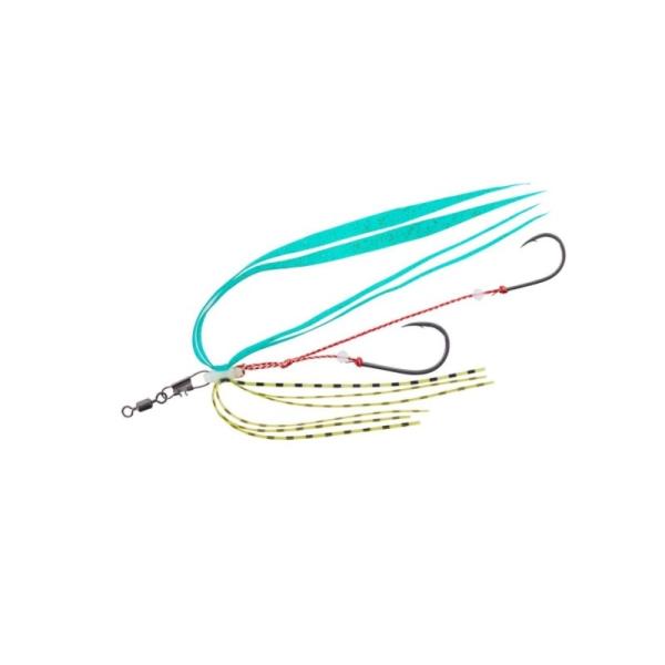 ダイワ　紅牙遊動テンヤ替え針SS+ エビラバ細 グリーンラメR