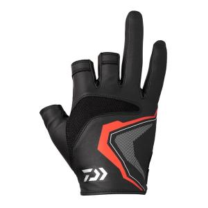 ダイワ　DG-1422 レザーフィットグローブ 3本カット ブラック