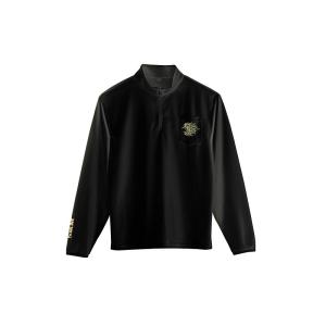 サンライン（SUNLINE） 獅子ジップ シャツ 長袖 S M L LL ブラック
