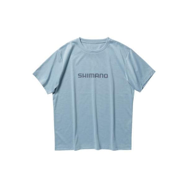 シマノ　SH-021W ドライロゴTシャツ ショートスリーブ M インショアブルー