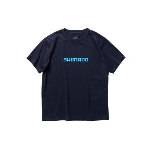 シマノ　SH-021W ドライロゴTシャツ ショートスリーブ 2XL ピュアネイビー｜釣具のFTO