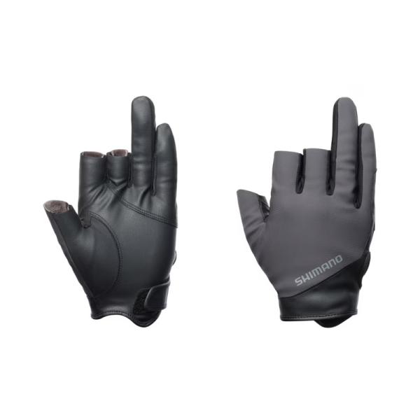 シマノ　GL-070Y 01 ベーシックウォーム グローブ3 L チャコール【釣り　防寒グローブ】
